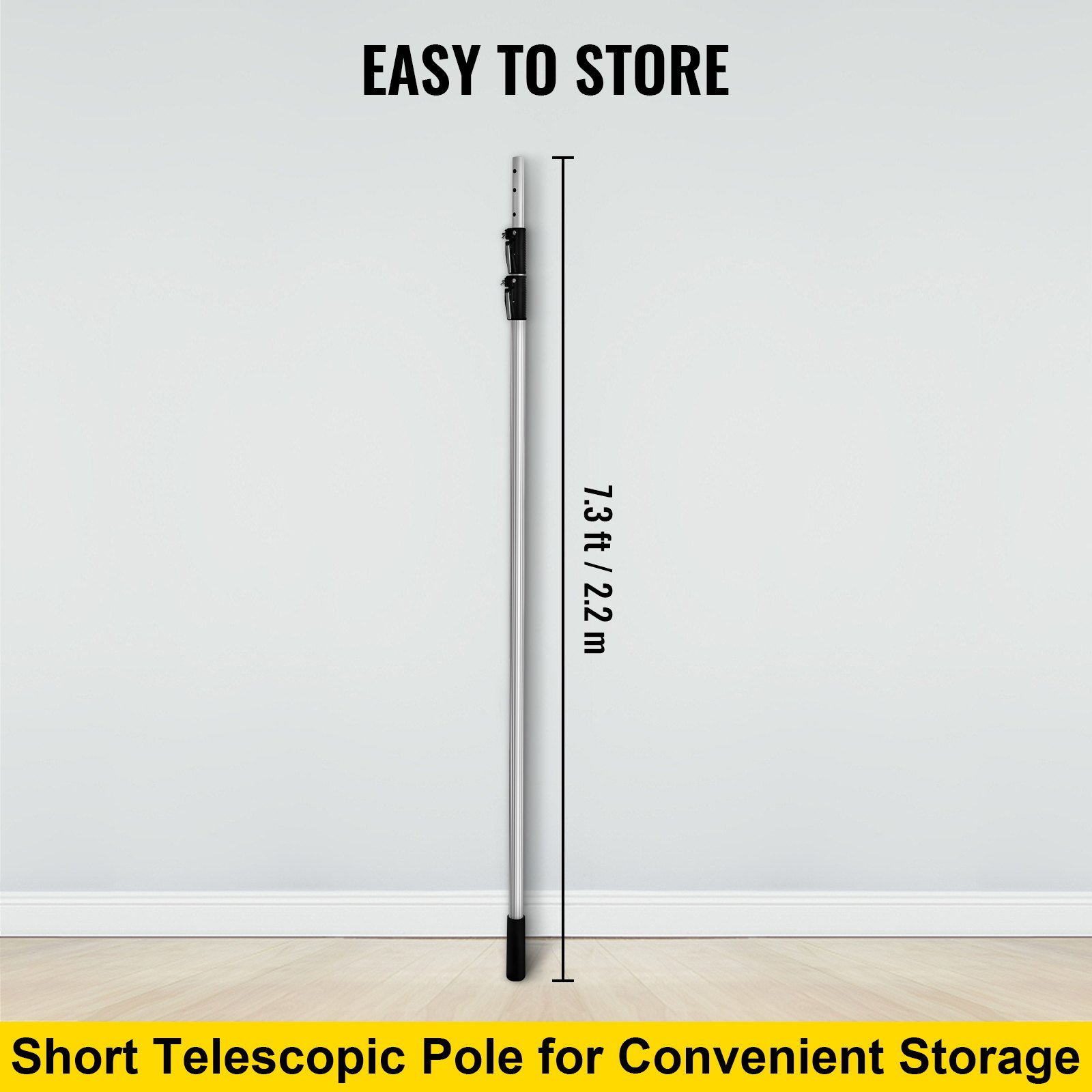 Vevor Mango Telescópico De Aluminio 9,1 M Poste Para Rodillo De Pintura Limpieza