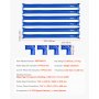 VEVOR Juego de Bolsas de Agua para Cubiertas de Piscina, 6 Piezas de 2,4 m Única Cámara y 4 Tubos de Esquina, Bolsas de Pesas de PVC con Válvula Antifugas para Cubierta de Piscina Enterrada, Azul