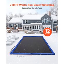 VEVOR 12 PCS Bolsas de Peso para Piscina 238 x 30 cm Tapón de Rosca Antifugas