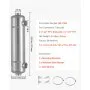 VEVOR Intercambiador de Calor para Piscina, Intercambiador de Calor de Acero Inoxidable con 30 Tubos Capilares, Soportes, 210000 BTU/h, Calentador de Piscina para Spa, Jacuzzi, Interiores y Exteriores
