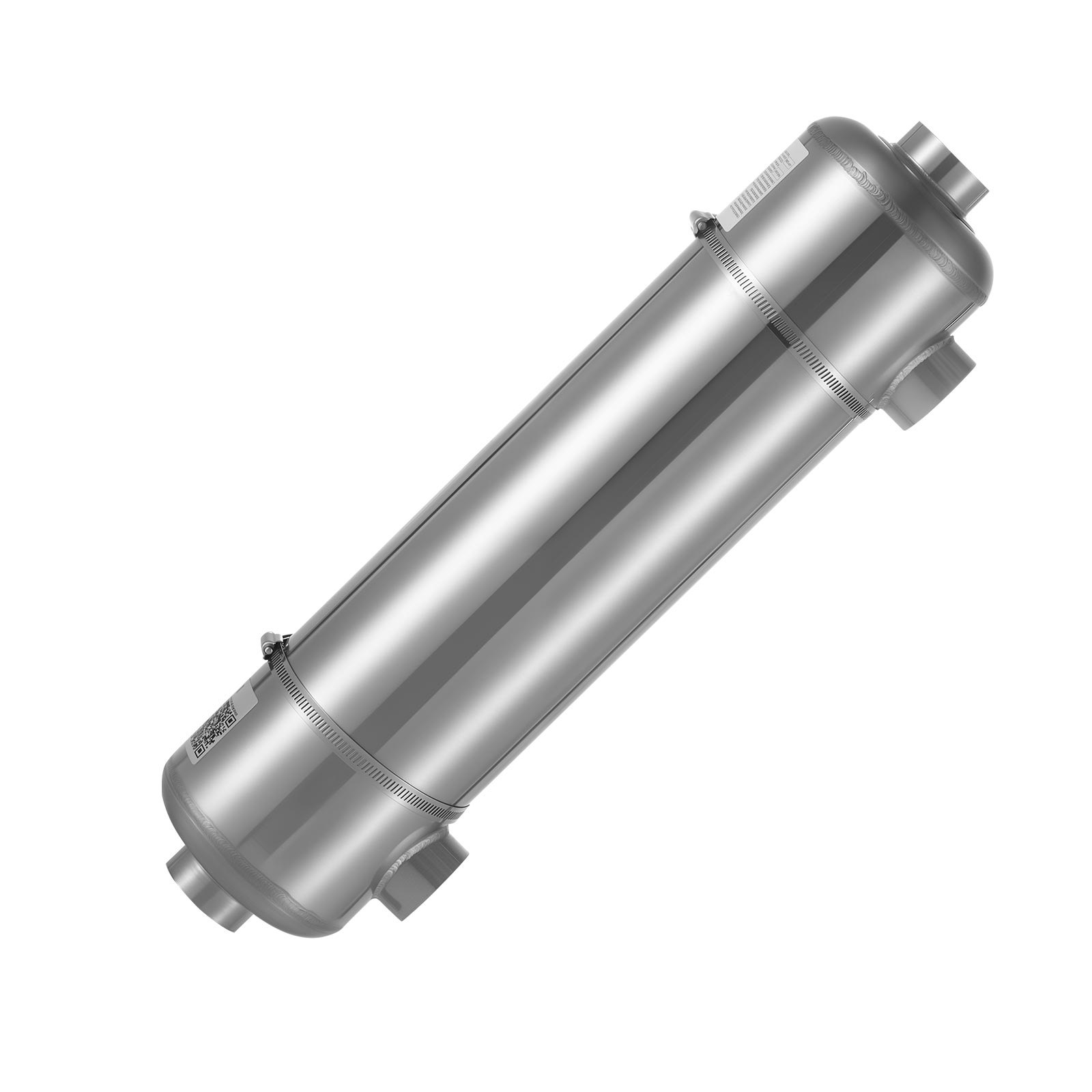 VEVOR Intercambiador de Calor para Piscina, Intercambiador de Calor de Acero Inoxidable con 30 Tubos Capilares, Soportes, 210000 BTU/h, Calentador de Piscina para Spa, Jacuzzi, Interiores y Exteriores