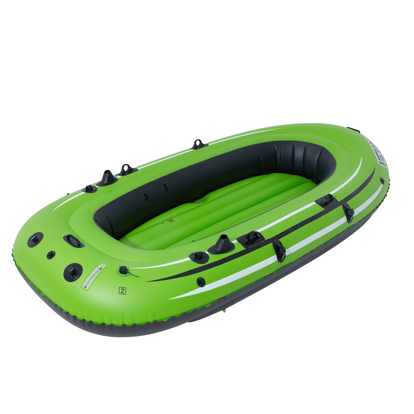 VEVOR Bote Inflable, Bote de Pesca Inflable para 4 Personas, Kayak de PVC Resistente, con remos de Aluminio de 116 cm, Bomba de Alta Eficiencia, Capacidad de Carga 499 kg para Adultos y niños