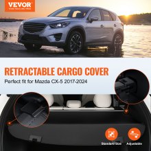 VEVOR Cubierta de Carga Retráctil para Mazda CX-5 2017-2024 1138 x 244 x 49 mm