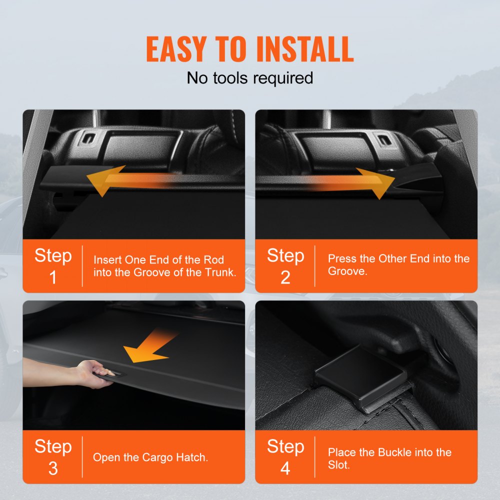 VEVOR Funda de Carga Retráctil Impermeable Mejorada, para Jeep Grand Cherokee de 2 Filas 2022-2025 5 Plazas, Resistente a los Rayos UV, con Aleación de Aluminio, PVC, Textura de Cuero