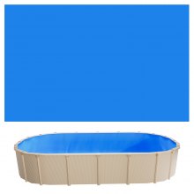 VEVOR Revestimiento para Piscina Ovalada PVC, Liner para Piscinas Elevadas Ovaladas de 360 x 623 cm, Grosor 0,8 mm, Altura de Pared 120 cm, Resistente al Desgarro, Frío y Sol para Exterior y Jardín