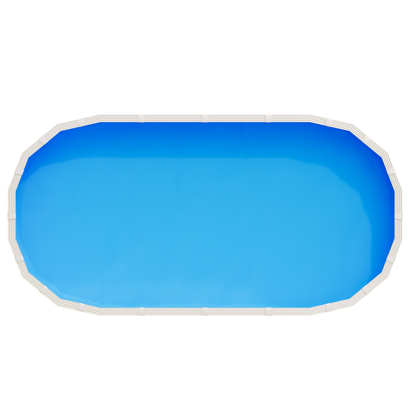 VEVOR Revestimiento para Piscina Ovalada PVC, Liner para Piscinas Elevadas Ovaladas de 375 x 610 cm, Grosor 0,4 mm, Altura de Pared 120 cm, Resistente al Desgarro, Frío y Sol para Exterior y Jardín