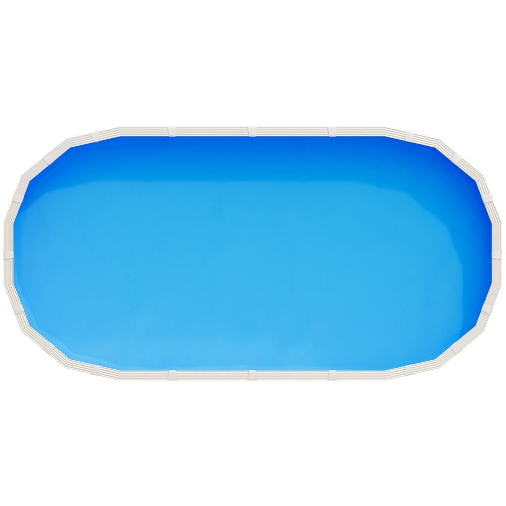 VEVOR Revestimiento para Piscina Ovalada PVC, Liner para Piscinas Elevadas Ovaladas de 375 x 732 cm, Altura de Pared 120 cm, Grosor 0,4 mm, Resistente al Desgarro, Sol y Frío para Jardín y Exterior