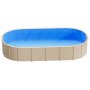 VEVOR Revestimiento para Piscina Ovalada PVC, Liner para Piscinas Elevadas Ovaladas de 375 x 732 cm, Altura de Pared 120 cm, Grosor 0,4 mm, Resistente al Desgarro, Sol y Frío para Jardín y Exterior
