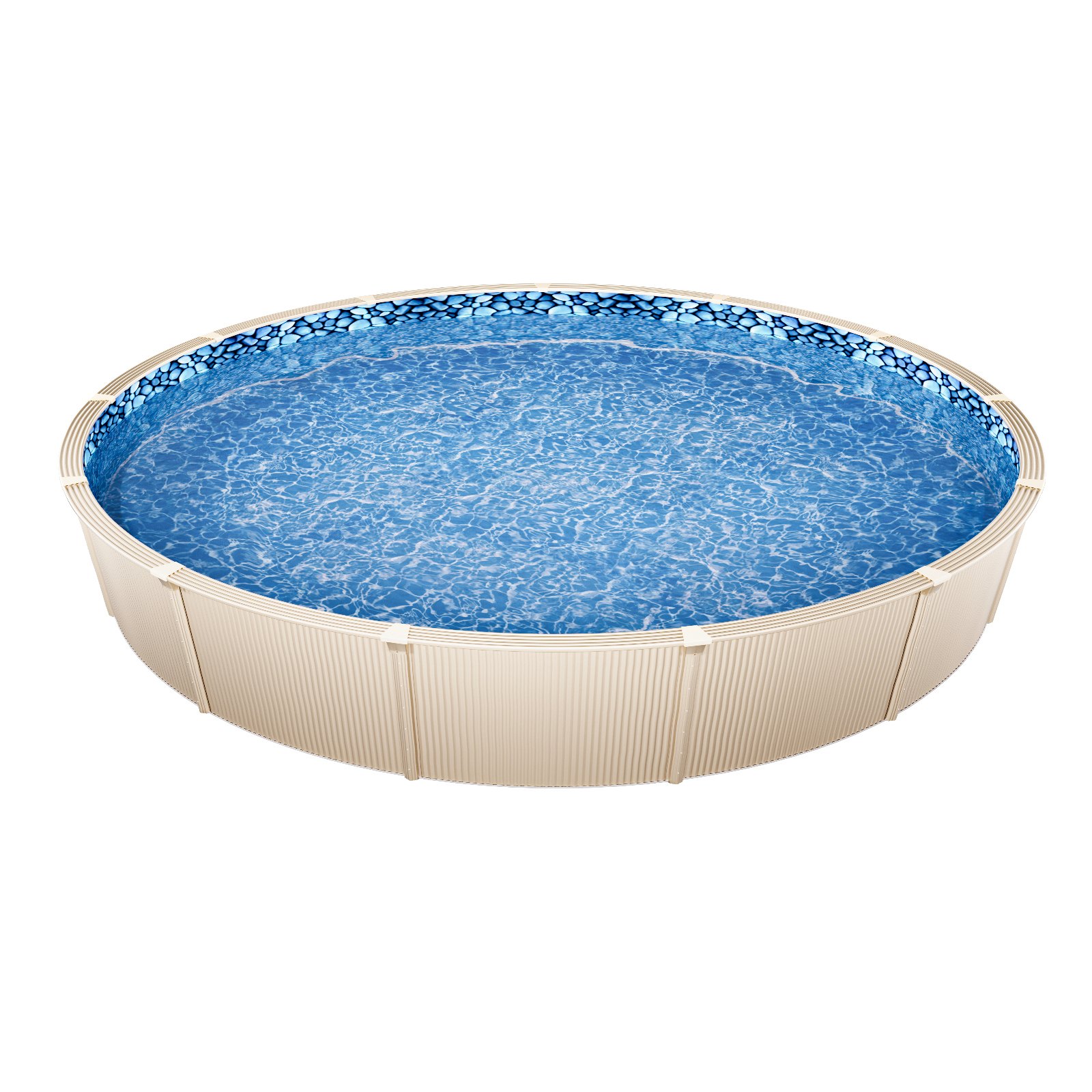 VEVOR Revestimiento para Piscina 823 cm Redonda Altura de Pared de 137,16 cm