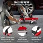 VEVOR Carrito para Desplazar Coches con Capacidad Total de 680 kg Carro Hidráulico de Neumáticas 1 Pieza Carrito de Montaje de Ruedas de Acero, Wheel Dolly para Tiendas Garajes y Salas de Exhibición