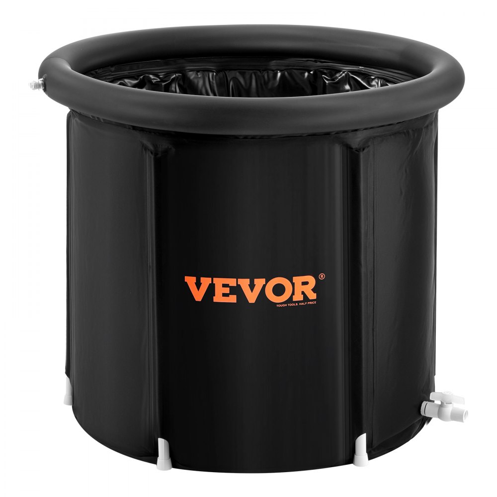 VEVOR - Bañera de hielo de 90 cm de largo para terapia de agua fría para deportistas, piscina de inmersión portátil para exteriores con barril de hielo para recuperación, bañera plegable inflable de 370 l con cubierta, cápsula de hielo para el hogar para adultos