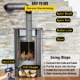 VEVOR Kit de Deshollinamiento Limpieza de Chimenea 7,9 m Sooteater Kit de Limpieza de Chimenea Esta Herramienta Integral para Dividir Tuercas Perfecta para Varios Campos Como La Industria Mecánica