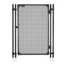 VEVOR Pool Fence Gate, 1.2 x 0.75 m Inground Swimming Pool Fences Gate, Outdoor Security Fencing Door Kit with Metal Latch and Stopper, 352 gsm Teslin PVC Mesh, Square Tube, Easy Installation, Black