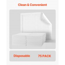 VEVOR Empapadores Desechables para Incontinencia en Cama 762 x 914,5 mm 75 uds