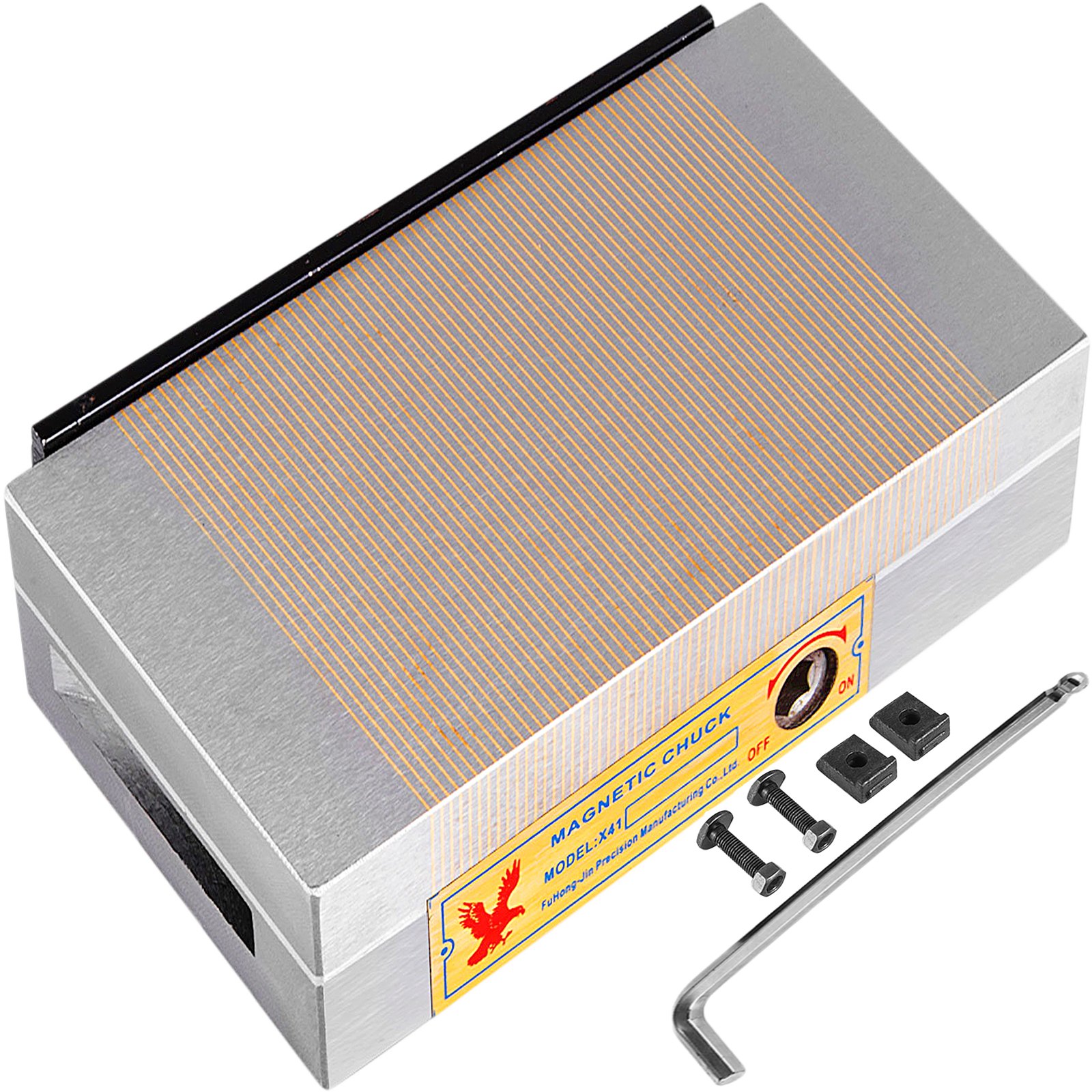 VEVOR Mandril Magnético Permanente 4" x 7" Plato Magnético Electro Permanente Potencia de Tracción 3.860 lbs Plato de Imán Permanente para Procesar Varias Piezas de Trabajo de Conducción Magnética