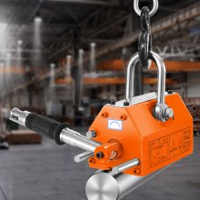 VEVOR Elevador Magnético Permanente 2000kg Imán de Levantamiento 350x150x168mm Factor de Seguridad de 2,5 Polipasto de Neodimio N42 Soporte Magnético con Gancho para Manipulación de Material Magnético