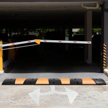 VEVOR Pasacables de Suelo 2 Canales Rampa de Protección de Cable de Caucho 185cm