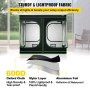 VEVOR Armario de Cultivo Interior 243,8 x 121,9 x 203,2 cm Carpa de Cultivo Hidropónico Mylar Oxford 600D Resistente al Agua y a la Luz Tienda de Cultivo para Planta y Vegetación en Interiores Negro