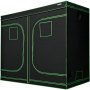 VEVOR Armario de Cultivo Interior 243,8 x 121,9 x 203,2 cm Carpa de Cultivo Hidropónico Mylar Oxford 600D Resistente al Agua y a la Luz Tienda de Cultivo para Planta y Vegetación en Interiores Negro