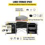 VEVOR Mueble Cocina Al Aire Libre Camping Plegable Mesa Armario de Cocina con 3 Bolsas con Cremallera Esta Mesa de Cocina Portátil Es Desmontable y Plegable Conveniente para Llevar Negro