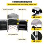 VEVOR Mueble Cocina Al Aire Libre Camping Plegable Mesa Armario de Cocina con 3 Bolsas con Cremallera Esta Mesa de Cocina Portátil Es Desmontable y Plegable Conveniente para Llevar Negro