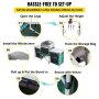 VEVOR Mueble Cocina Al Aire Libre Camping Plegable Mesa Armario de Cocina con 3 Bolsas con Cremallera Verde Se Usa Ampliamente para Barbacoas,Picnics,Fiestas Al Aire Libre y Diversas Actividades
