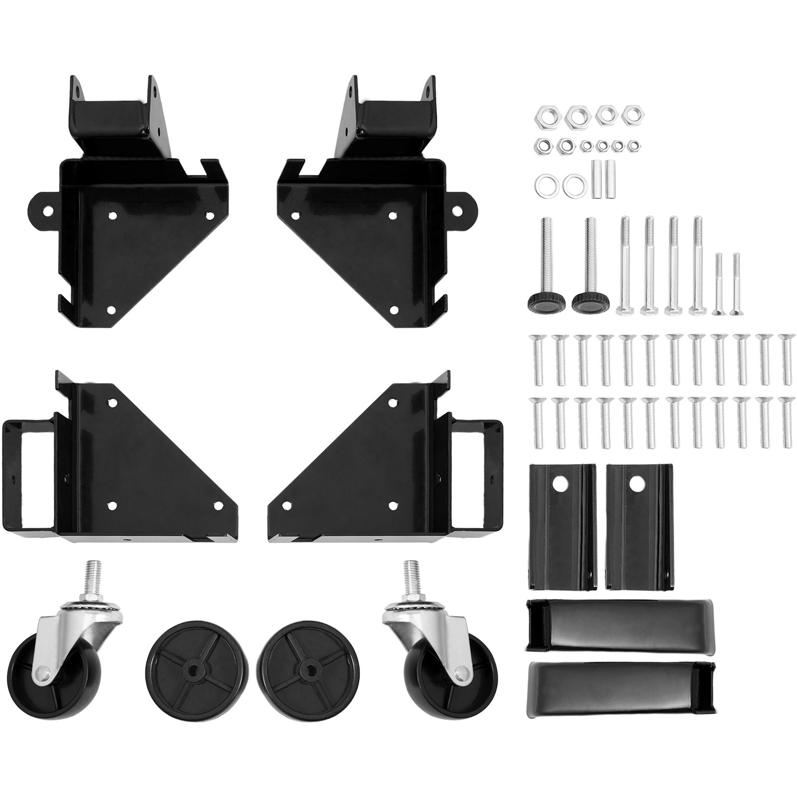 VEVOR Base con Ruedas para Lavadora Carga 181,4 kg de Acero al Carbono Soporte para Lavadora 304x304 mm 2 Ruedas Direccionales 2 Ruedas Giratorias con Freno Base Universal para Secadora Refrigerador
