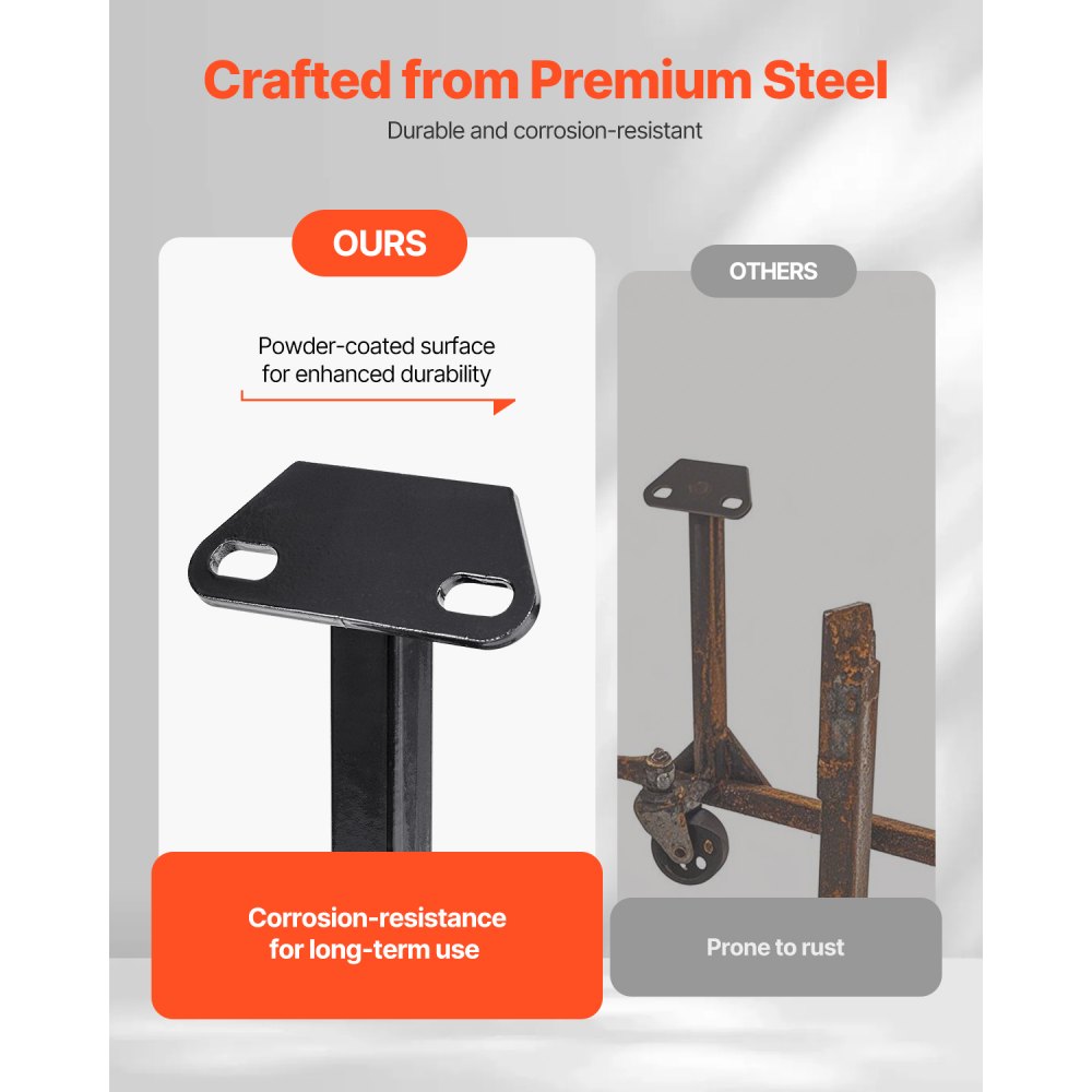 VEVOR U-shaped engine stand/lifting trolley (340 kg load capacity), robust steel engine holder with 4 swivel casters & 4 hook positions, suitable for BB-CHEVY and GEN-1 SB-CHEVY engines