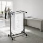 VEVOR Soporte de Almacenamiento para Planos, Estante de Metal con 12 Piezas de Abrazaderas y Ruedas, Organizador para Blueprints Mapas Pósteres Archivos, para Construcción Arquitectura Ingeniería