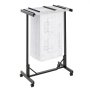 VEVOR Soporte de Almacenamiento para Planos, Estante de Metal con 12 Piezas de Abrazaderas y Ruedas, Organizador para Blueprints Mapas Pósteres Archivos, para Construcción Arquitectura Ingeniería