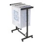 VEVOR Soporte de Almacenamiento para Planos, Estante de Metal con 12 Piezas de Abrazaderas y Ruedas, Organizador para Blueprints Mapas Pósteres Archivos, para Construcción Arquitectura Ingeniería