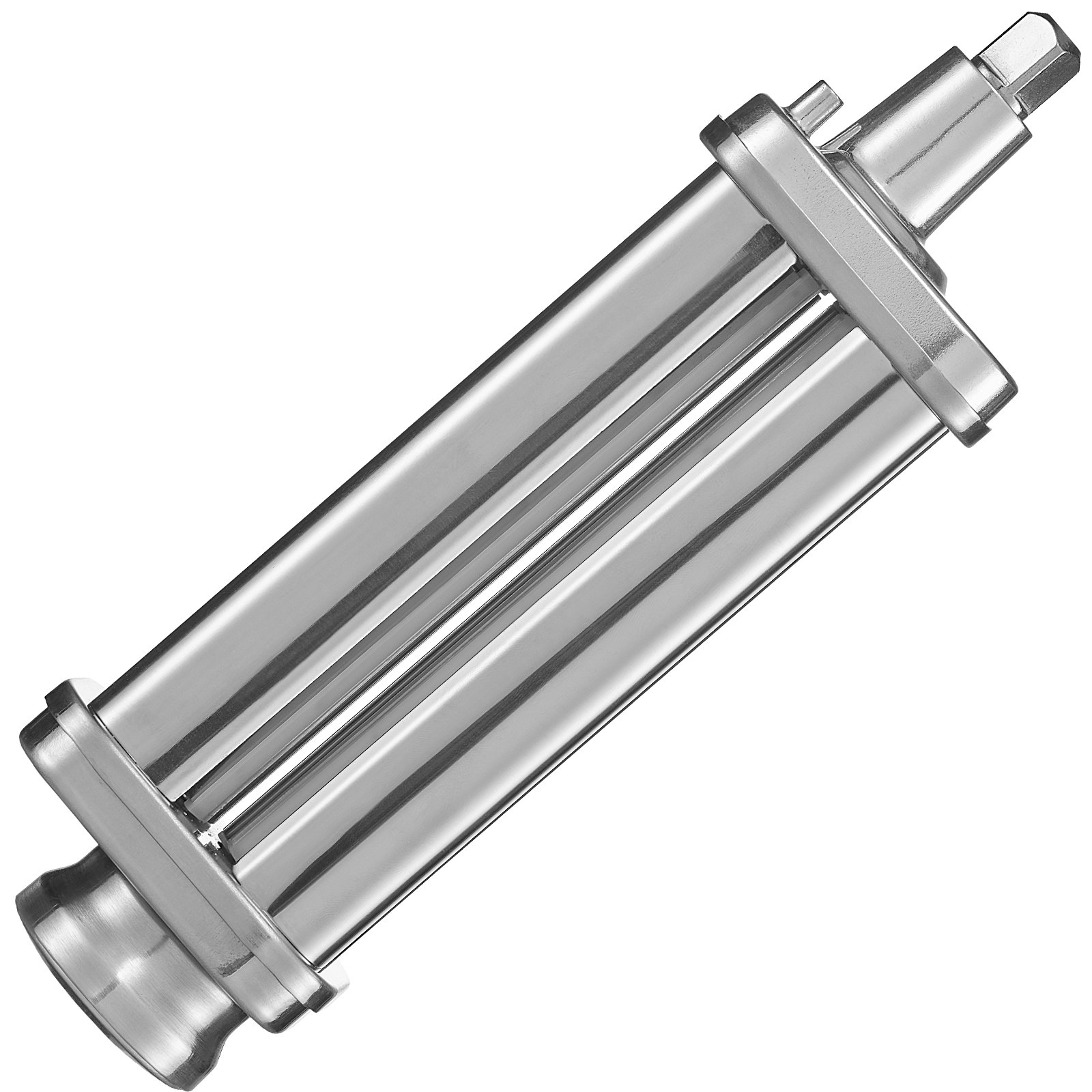 VEVOR Rodillo para Pasta para Batidora Accesorio para Pasta de Acero Inoxidable para Batidora de Pie Antiadherente 8 Ajustes de Espesor 0,3-2 mm Ancho Personalizado 14 mm para Tagliatelle Ramen
