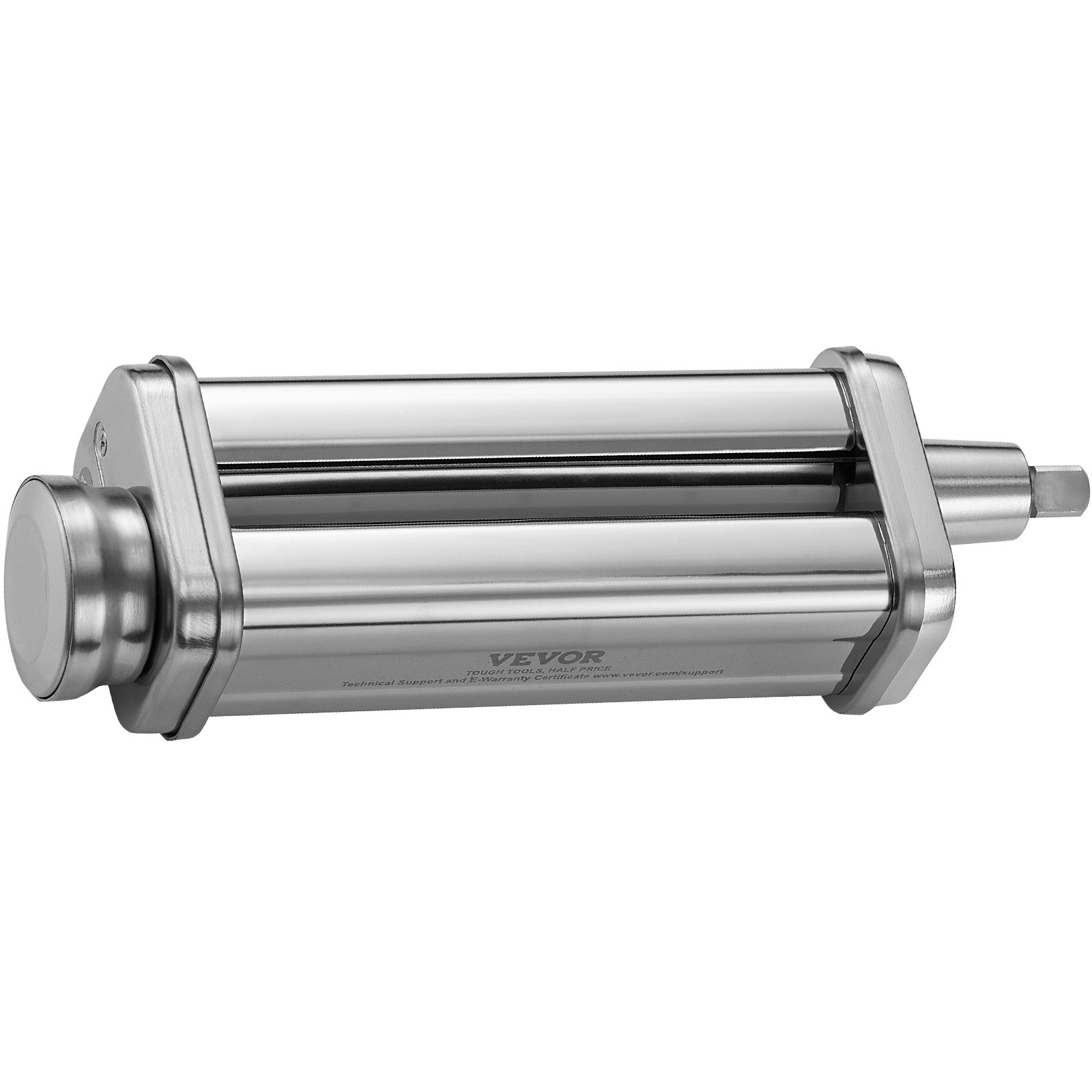VEVOR Rodillo para Pasta para Batidora Accesorio para Pasta de Acero Inoxidable para Batidora de Pie Antiadherente 8 Ajustes de Espesor 0,3-2 mm Ancho Personalizado 14 mm para Tagliatelle Ramen