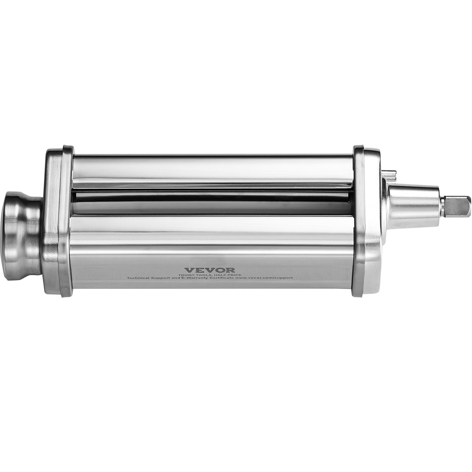 VEVOR Rodillo para Pasta para Batidora Accesorio para Pasta de Acero Inoxidable para Batidora de Pie Antiadherente 8 Ajustes de Espesor 0,3-2 mm Ancho Personalizado 14 mm para Tagliatelle Ramen