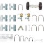 VEVOR Kit para Puerta Corredera Acero Inoxidable Acero Galvanizado Kit para Puerta Rodante Deslizante 18 x 31,5 x 30cm Kit de Herrajes para Puerta Enrollable Rueda 6 Pulgadas para Garaje Rancho Corral
