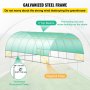 VEVOR Invernadero de Túnel 6,1 x 3 x 2,1 m Invernadero de Jardín Tipo Túnel con 12 Ventanas y 2 Puertas Marco de Acero Invernadero Caseta de Jardín Huerto Blanco para Cultivo de Plantas Flores Verdura