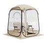 VEVOR Pop up Sports Tent, 1.27x1.27 m Clear Bubble Tent for 1 Person, Waterproof Outdoor Pod with Floor Mat & Top Cover, Garden Igloo Dome Tents Camping Shelter for Events Fishing Cheering