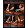 VEVOR Juego de Cuchillos de Cocina, con Bloque de Madera y Afilador, con Cuchillos Afilados de Acero Inoxidable de Alto Carbono, con Mango Ergonómico, 15 Piezas, 123 x 190 x 345 mm, Color Plata