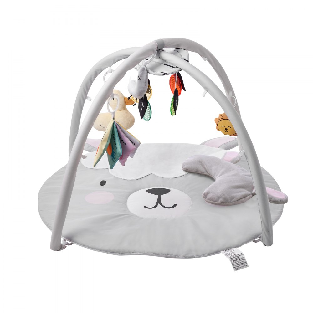 VEVOR Alfombra de Juegos para Bebés 0 a 18 Meses, para Tiempo Boca Abajo con 5 Juguetes Sensoriales, Regalo Esencial para el Desarrollo de Habilidades Sensoriales y Motoras, 995 x 830 x 550 mm