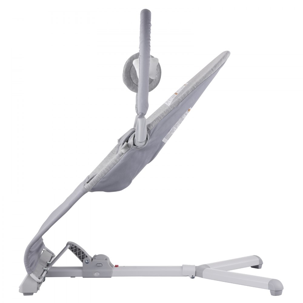 VEVOR Hamaca Plegable Portátil para Bebés de 0 a 9 Meses, con 2 Ángulos Reclinables y Barra de Juguetes Giratoria, Bolsa de Viaje para Interior y Exterior, Carga 9 kg, Gris Claro, 685 x 410 x 600 mm