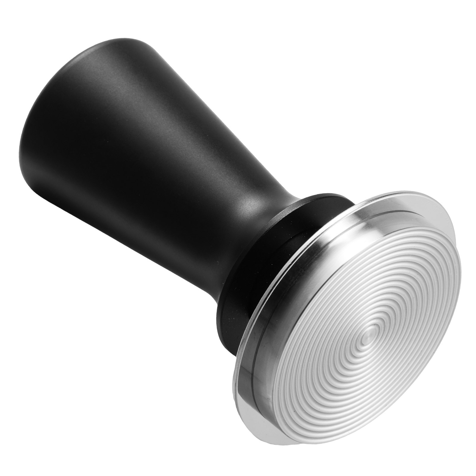 VEVOR Tamper de Café Expreso 58 mm con Resorte, Herramienta de Manipulación para Máquina de Café de Acero Inoxidable con Mango Antideslizante, Negro, Base Sólida Robusta y Apta para Alimentos