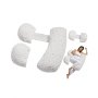 VEVOR Almohadas de Maternidad en Forma de H Ajustable para Embarazadas, Almohada Corporal Suave con Funda Extraíble y Lavable para Soporte de Espalda, Abdomen y Cadera, Liviana y Portátil, Blanco