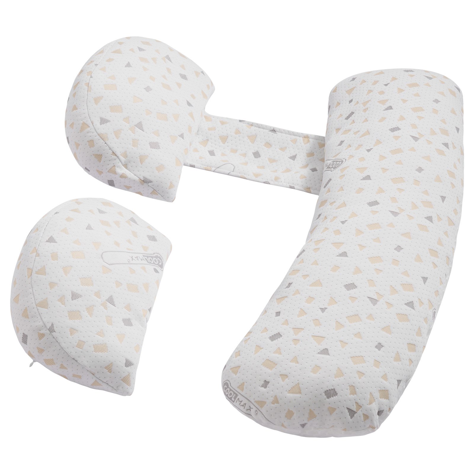 VEVOR Pregnancy Pillow, Adjustable Nursing Pillow for Pregnant Women, Side Sleeper Pillow with Removable and Washable Cover to Support Back, Belly and Hips, Lightweight and Portable