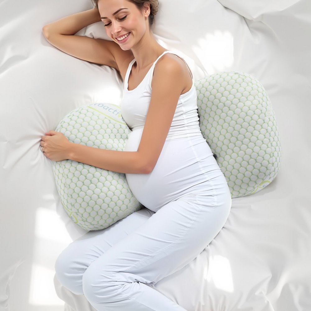 VEVOR Pregnancy Wedge Pillow 775x410x150 mm, W-shaped nursing pillow for pregnant women, side sleeper pillow with removable and washable cover to support back, belly and hips