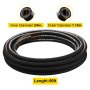 VEVOR Hydraulic Hose 1.9 cm x 15.2 m, Wound Hydraulic Hose 3120 PSI, Rubber Hydraulic Hose with 2 High-Tensile Steel Wire Braids, Bulk Hydraulic Hose -20 ℃ to 140 ℃