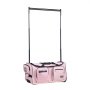 VEVOR Bolsa de Baile, con Perchero Ajustable en Altura 90 cm y 145 cm, Bolsa de Lona con Ruedas de 74 cm, Puerto USB, Cortina de Privacidad, Ideal para Viajes y Competiciones, Color Rosa Mate