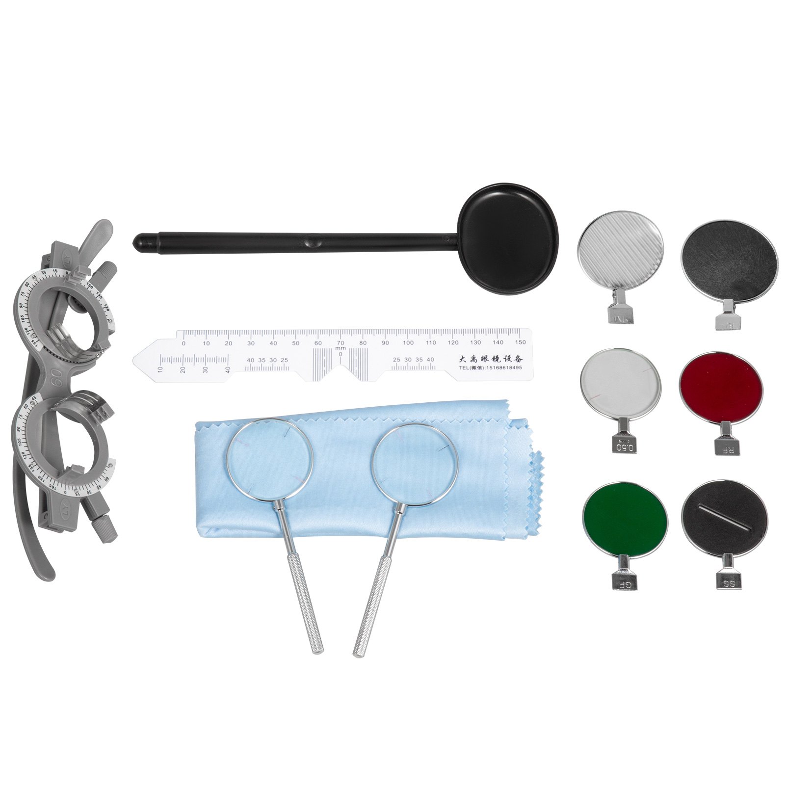 Juego De Lentes De Prueba De Metal 158pcs ópticas Protección Ocular Salud Visual