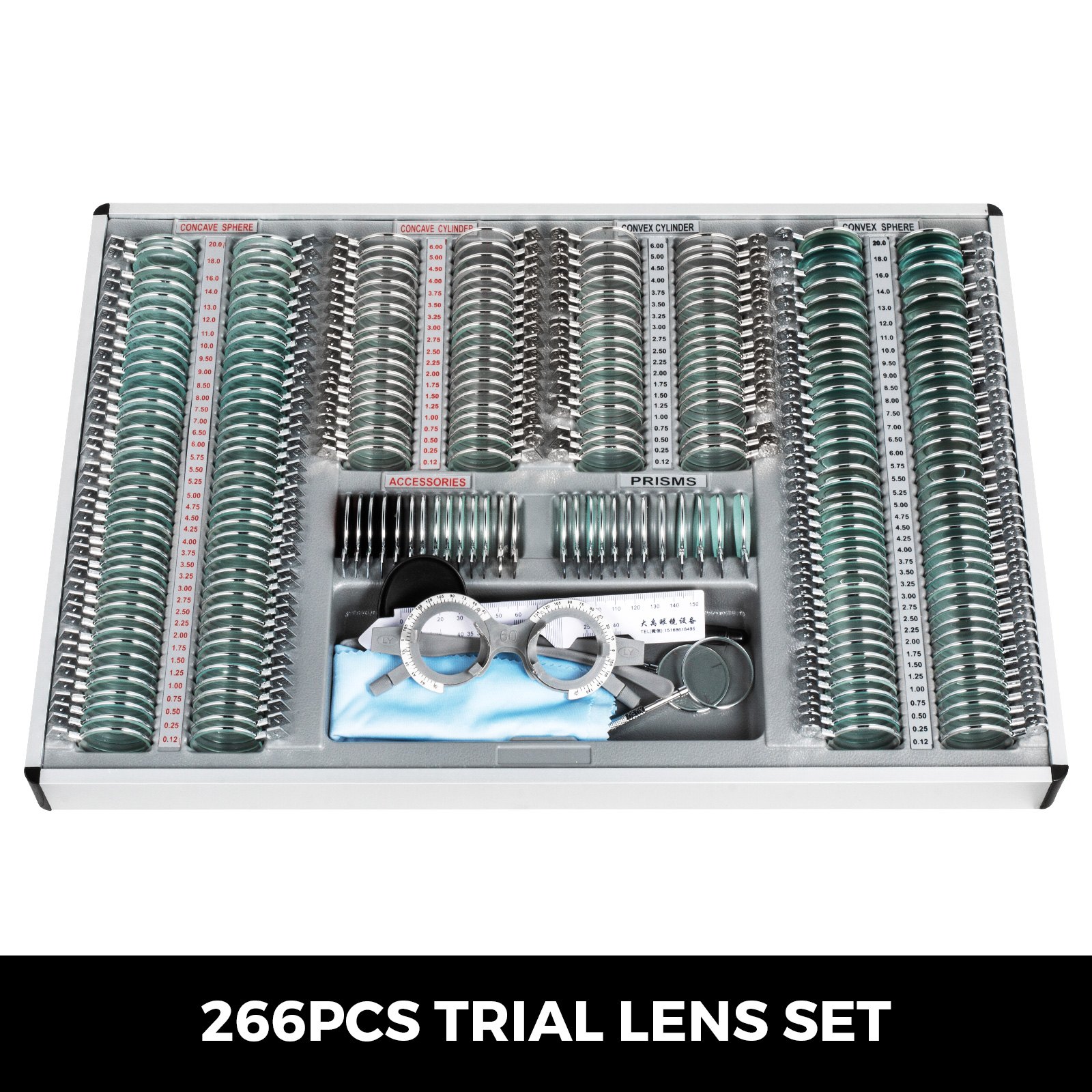 Juego De Lentes De Prueba De Metal 266pcs ópticas Protección Para Los Ojos