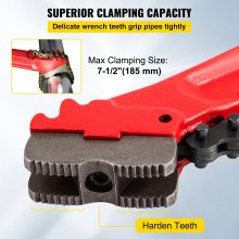 VEVOR Llave de cadena para tubos de 36", llave de trinquete de acero, cadena de 30", capacidad de 7,5