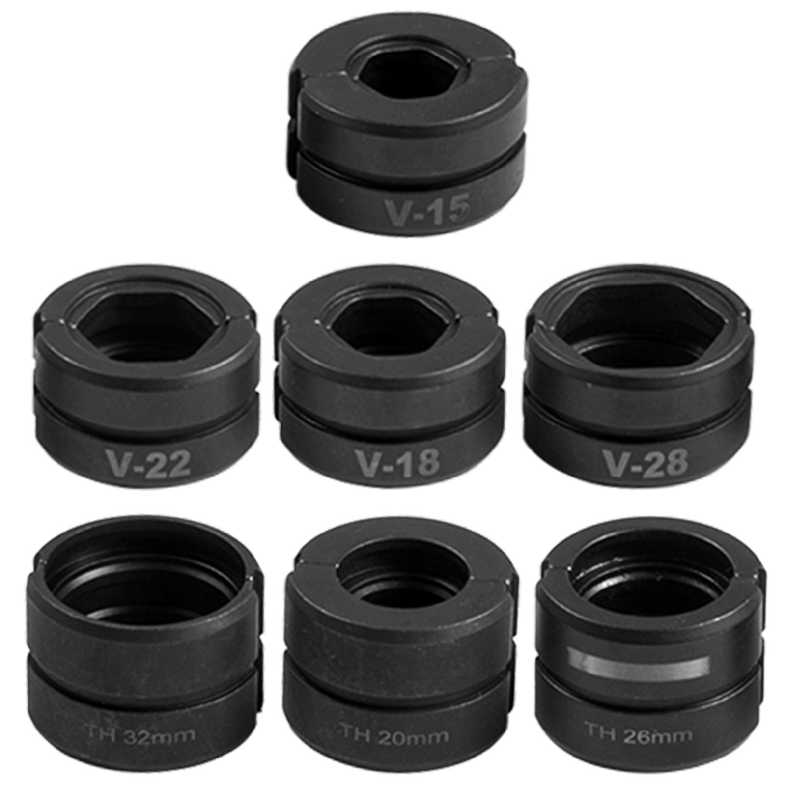 VEVOR Tenaza para Tuberías Alicates para Engastar Tubos TH16-32mm V15-25mm, Tenazas de Tubo Mordazas Aplicables TH16, TH20, TH26, TH32, V15, V18, V22, V28, 57-81cm / 22.4-31.9incha, Prensas de Tubos